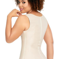 F2027D BEIGE/NEGRO FAJA CHALECO DE LÁTEX TALLE LARGO