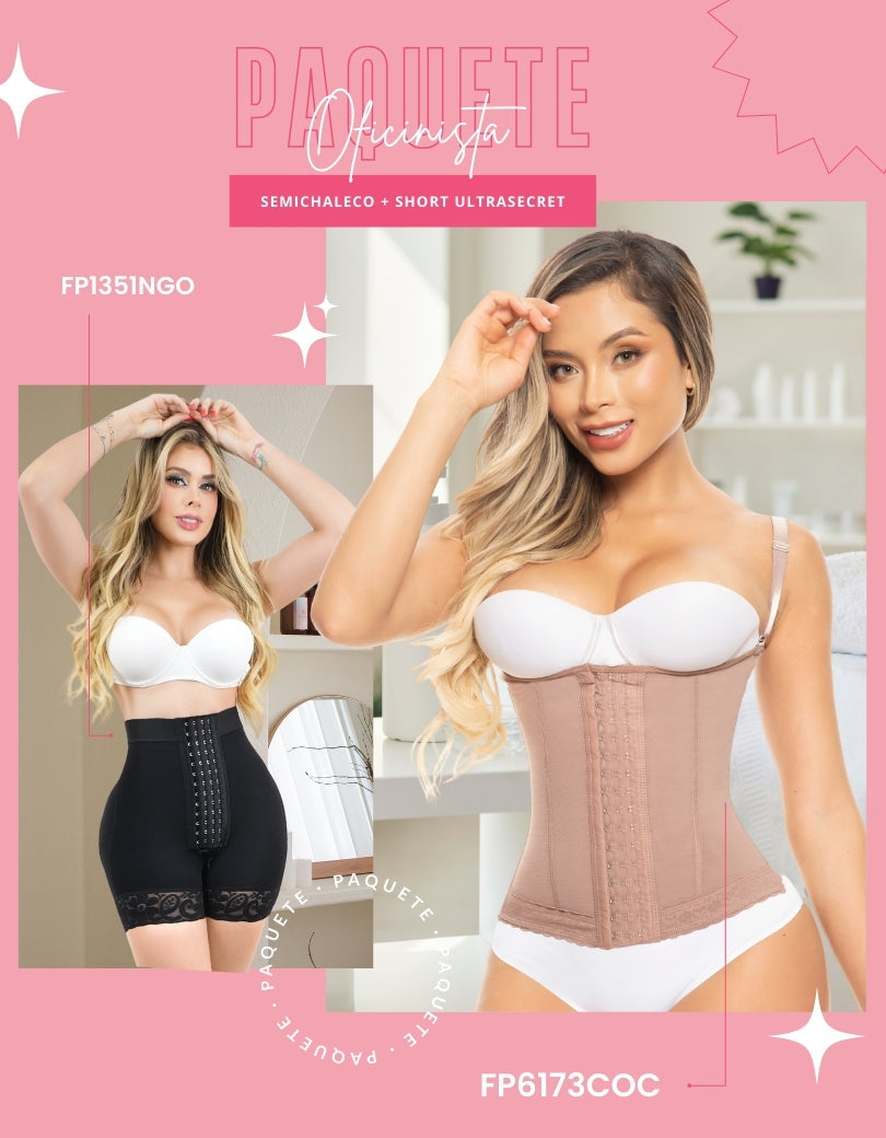 PAQUETE OFICINISTA (SEMICHALECO + SHORT PUSH UP ULTRASECRET)